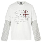 Loose Vintage Oversized Long Sleeve Tee — back view