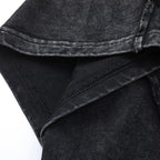 Punk Black Patchwork Oversized T-Shirt — detail shot
