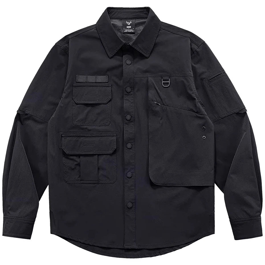 Techwear Car Shirt — fabric close-up