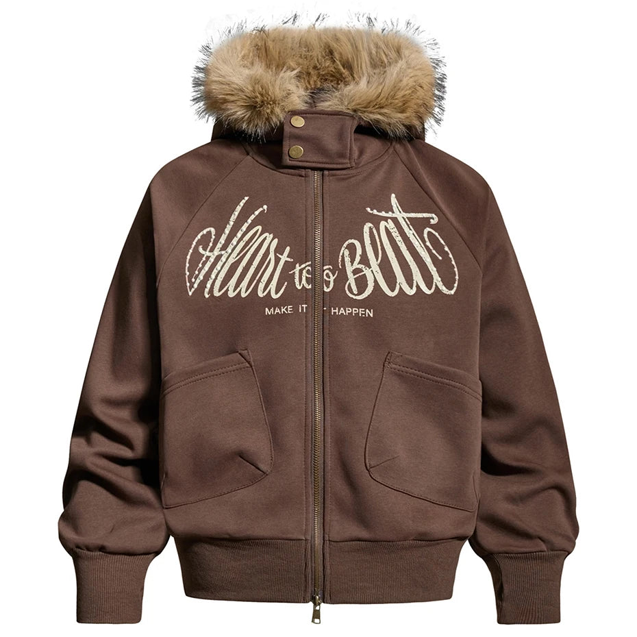 Fur Oversized Jacket — detail shot