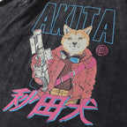 Black Cartoon Anime Graphic T-Shirt — detail shot