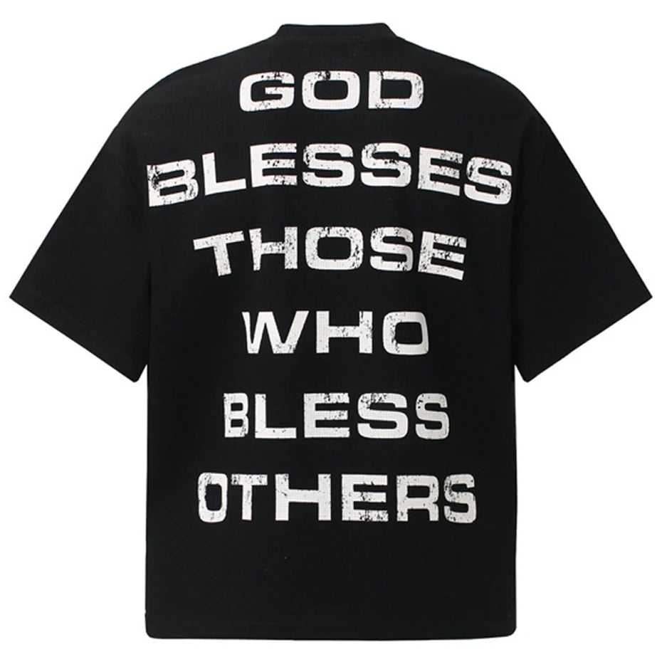 Vintage Cross Graphic Oversized T-Shirt — front view