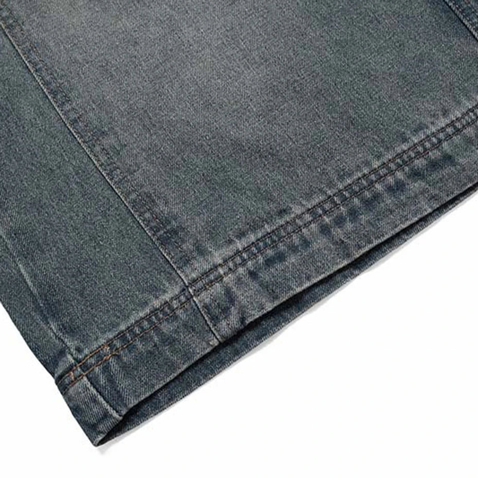Vintage Loose Denim Shorts — fit shot