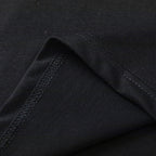 Black Spliced Graphic Oversized T-Shirt — fit shot