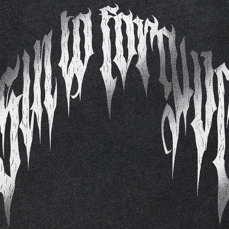 Vintage Black Shadow Washed Relaxed T-Shirt — front view