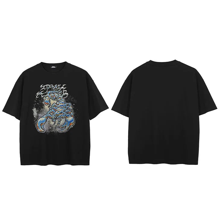 Black Scorpion Faded T-Shirt — fit shot