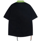 Cat Embroidered Loose Shirt — front view