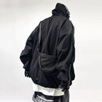 Techwear Car Hooded Oversized Coat — fabric close-up