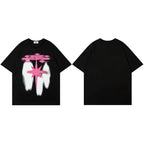 Black Star Shadow Graphic Oversized T-Shirt — side view