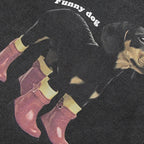 Tshirt Black Doberman Dog Graphic Oversized T-Shirt — back view