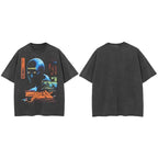 Aesthetic Vintage Black Washed T-Shirt — styling shot