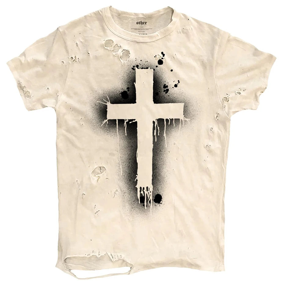 Ripped Vintage Graphic T-Shirt — detail shot