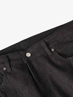Studded Pleat Wide Leg Denim Jeans - 2606