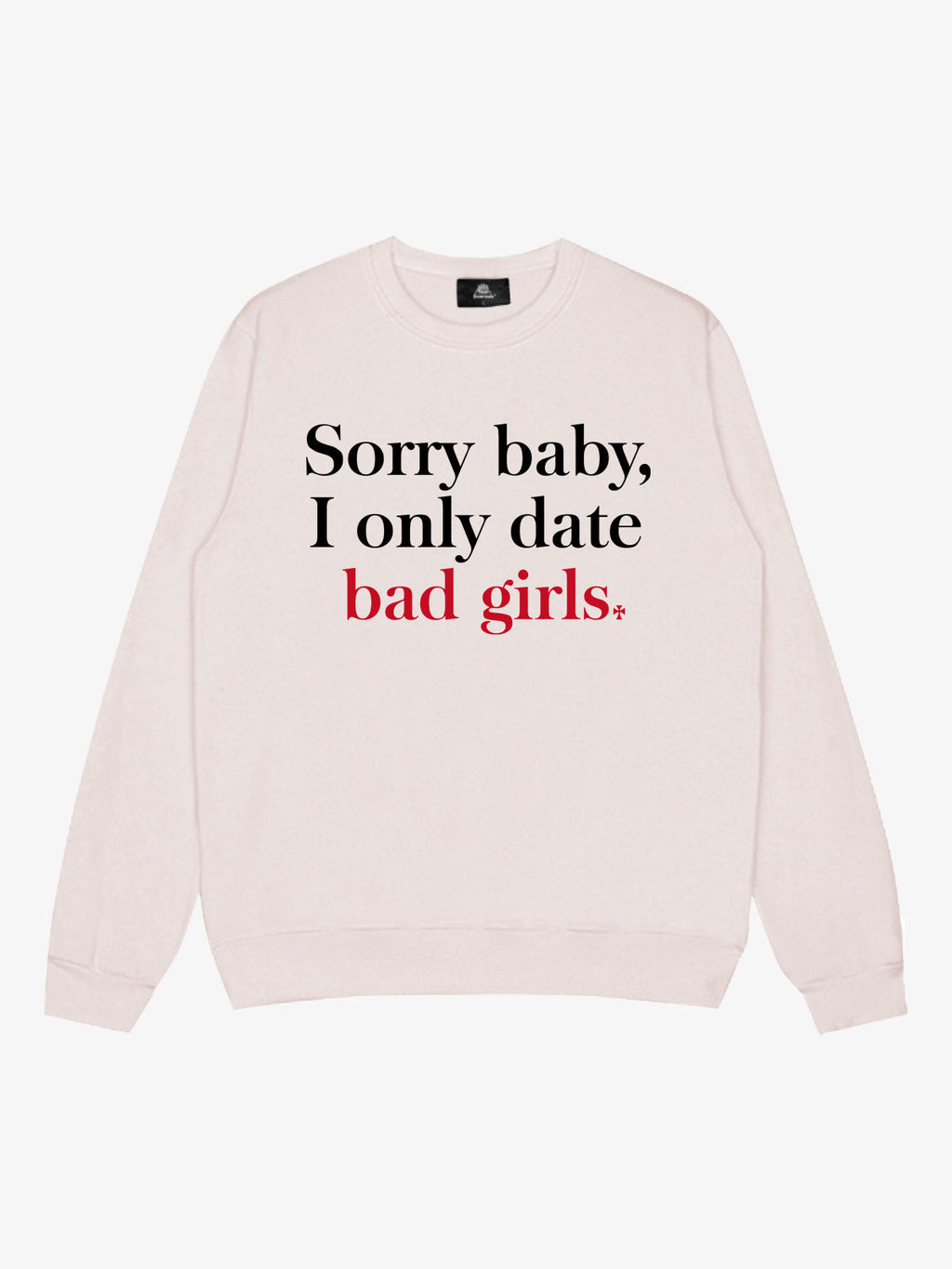 Street Contrast Design Slogan Print Round Neck Sweatshirt