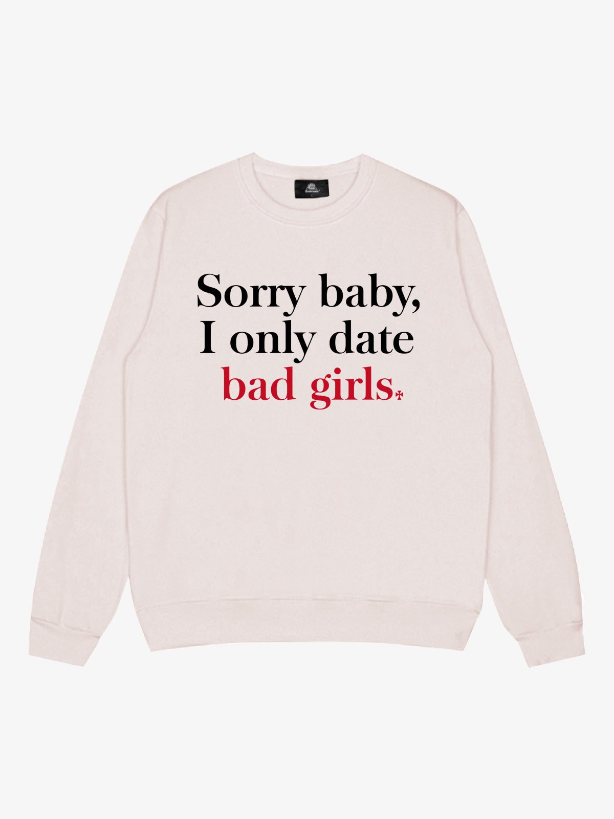 Street Contrast Design Slogan Print Round Neck Sweatshirt