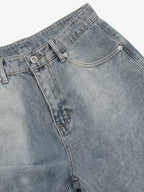 Washed Waistband Hem Jorts
