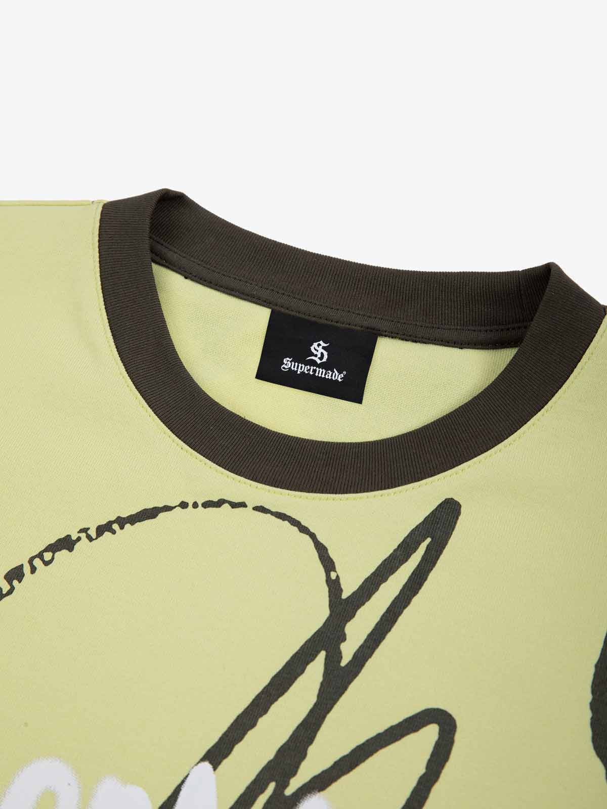 Doodle Graphic Layered Sleeve T Shirt