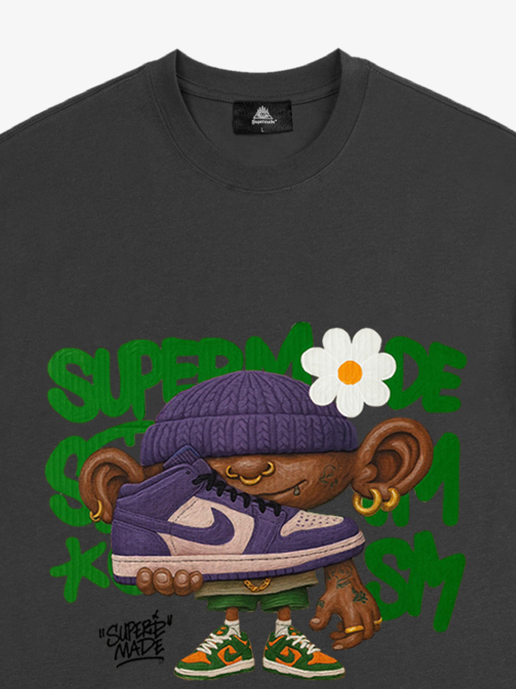 Street Cartoon Sneaker Graffiti Sneaker T-shirt
