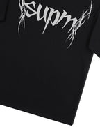 SUPM Gothic Sharp Letter Graphic T-Shirt