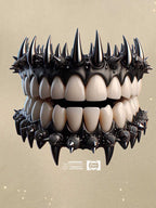 Spiked Teeth Graphic T-Shirt