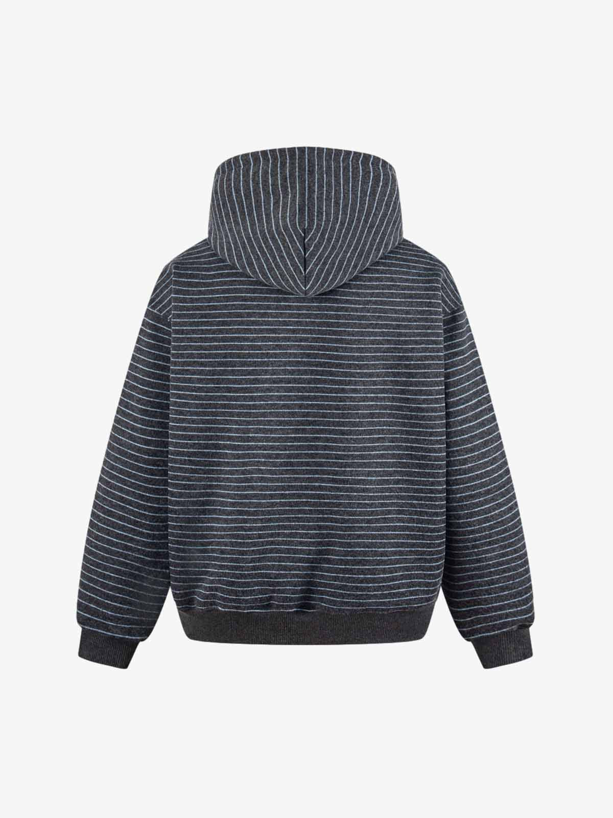 precipice Striped Terry Embroidery "Made" Hoodie