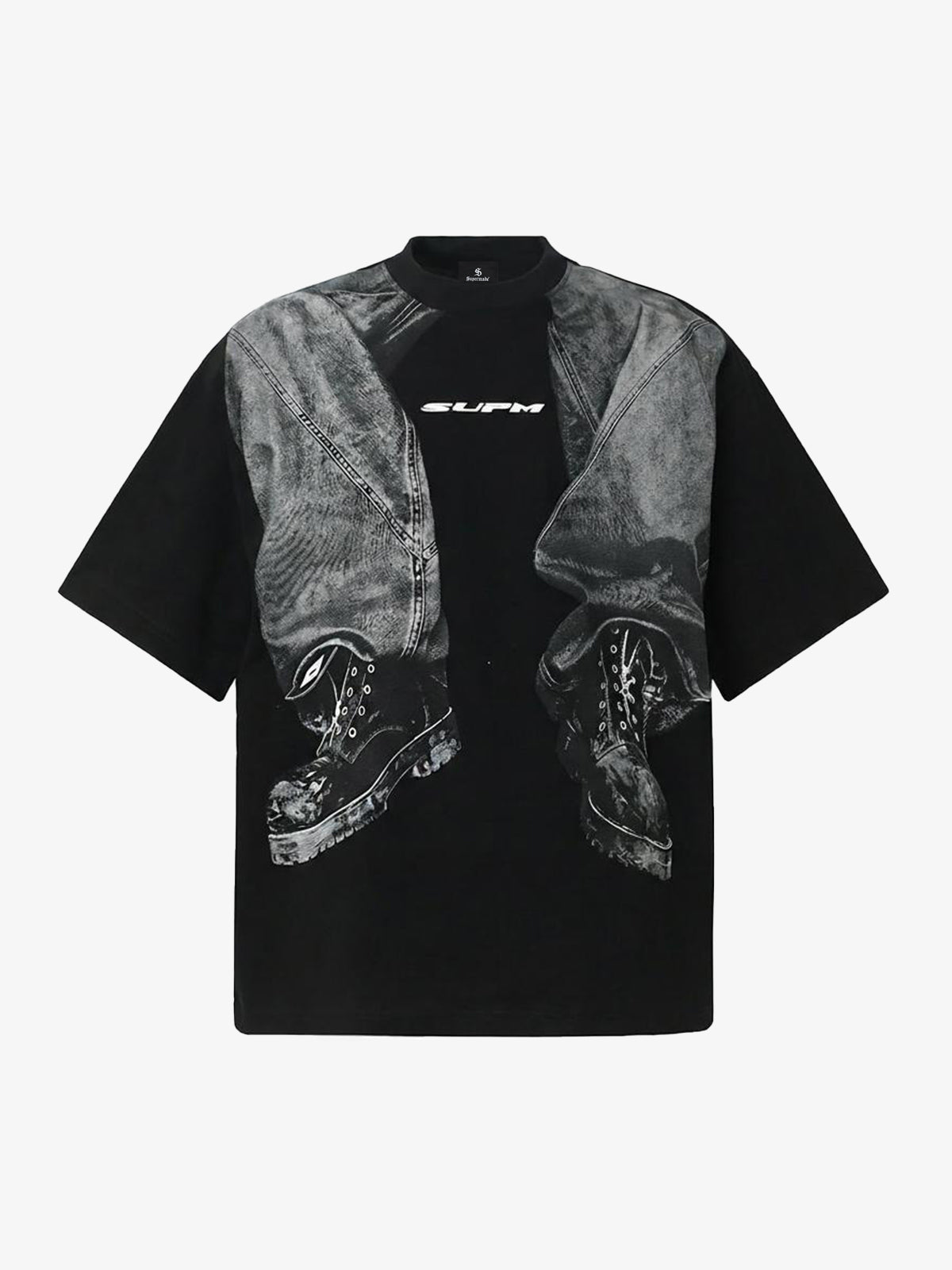 3D Trompe L’Oeil Graphic Short Sleeve T-Shirt - 2610