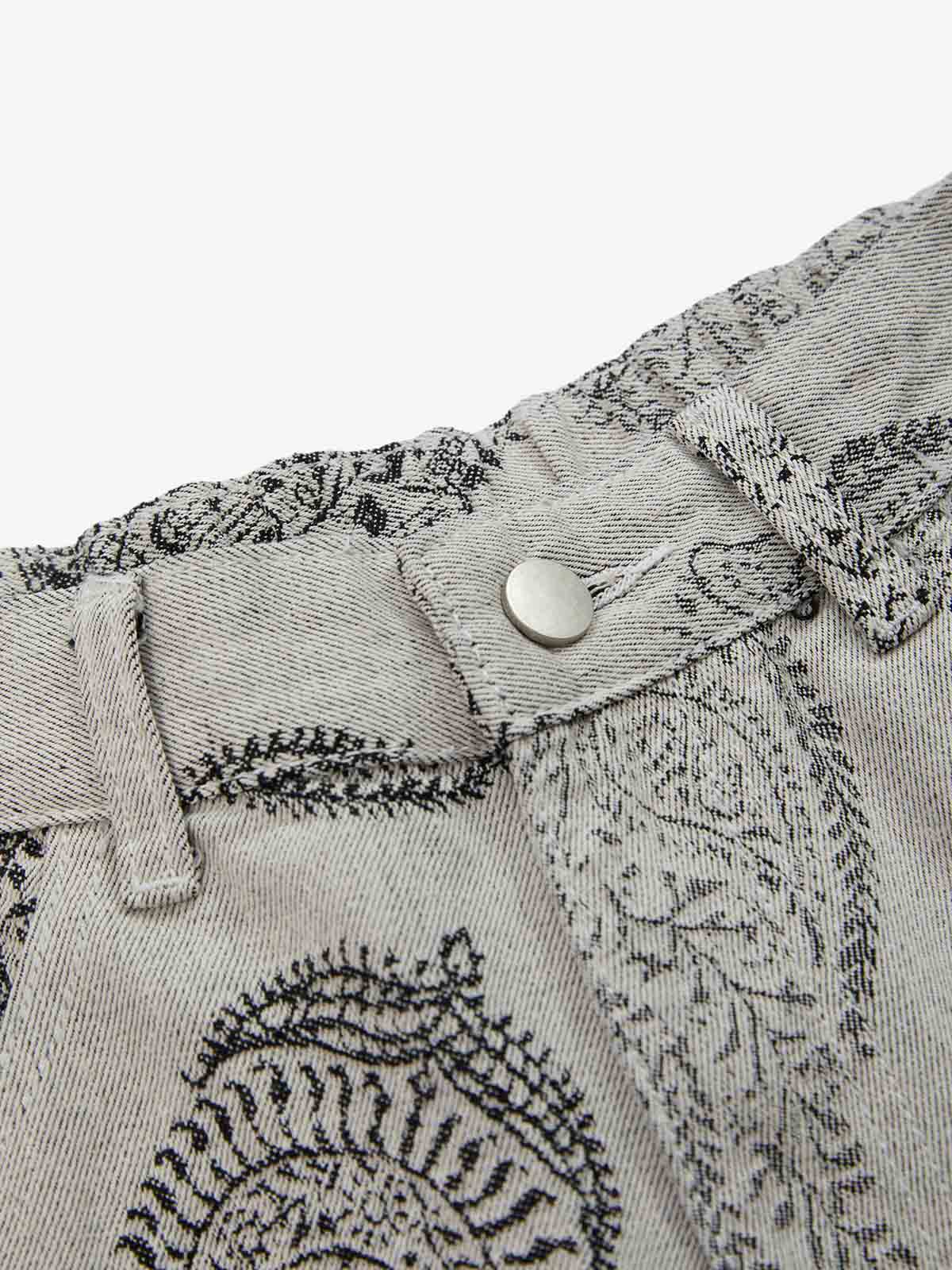 Paisley Jacquard Denim Jeans