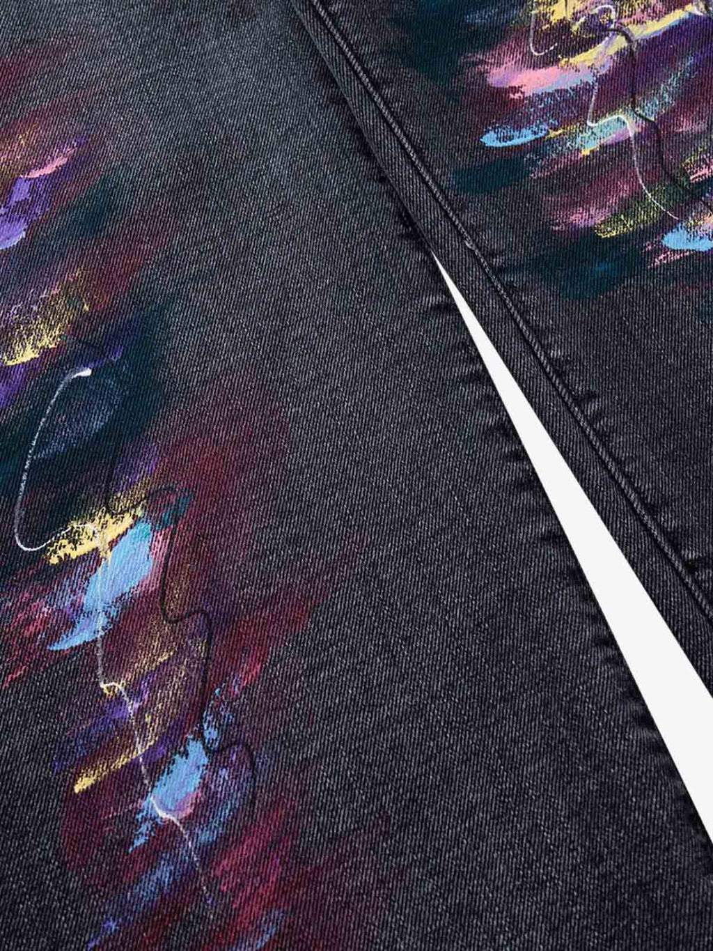 Retro Distressed Colorful Graffiti Art Print Jeans