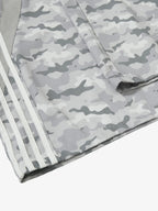 Double Waistband Elastic Waist Camo Side Panel Wide Leg Pants