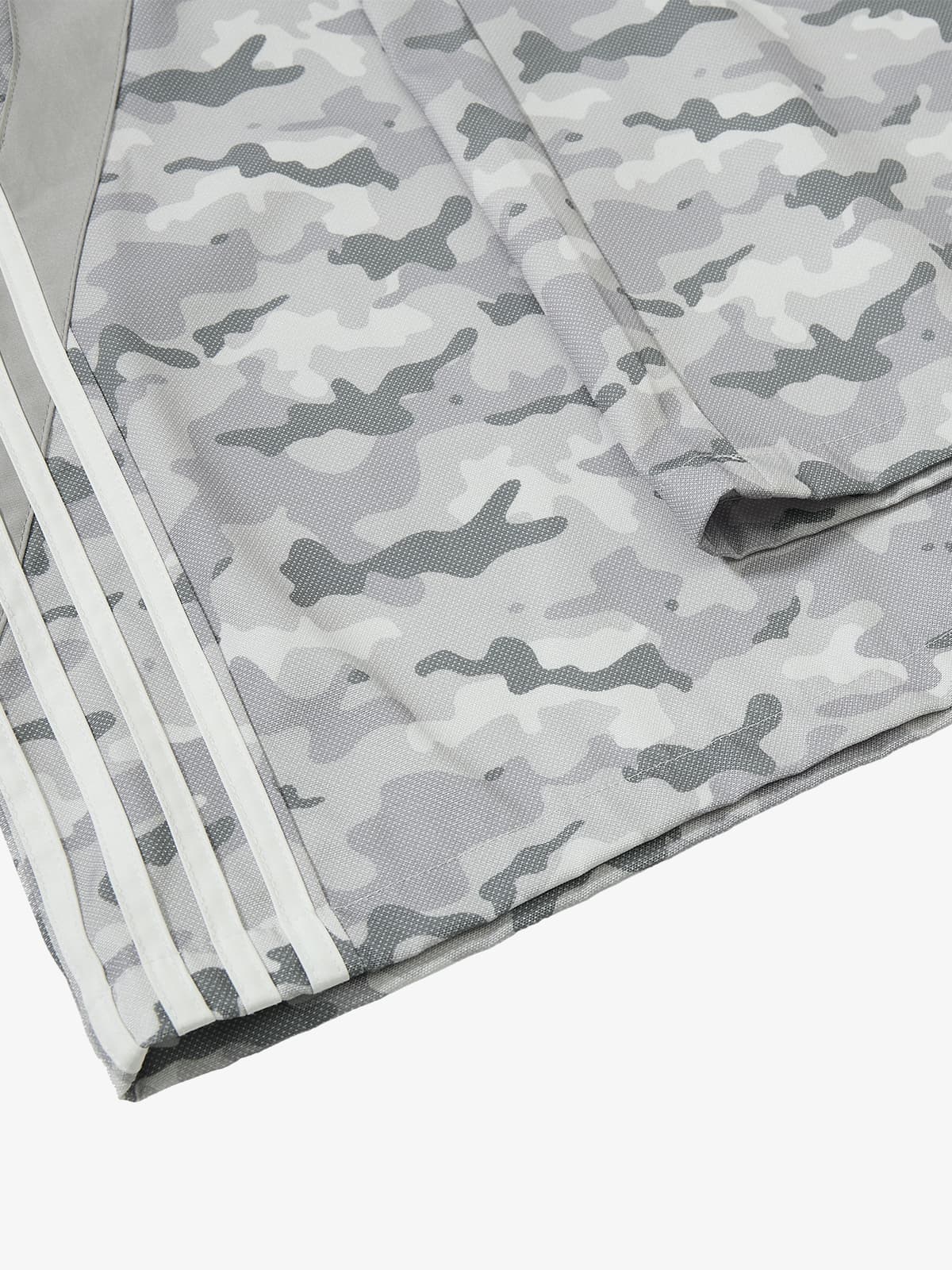 Double Waistband Elastic Waist Camo Side Panel Wide Leg Pants