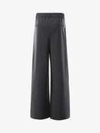 Retro Asymmetric Waist Loose Wide-Leg Trousers