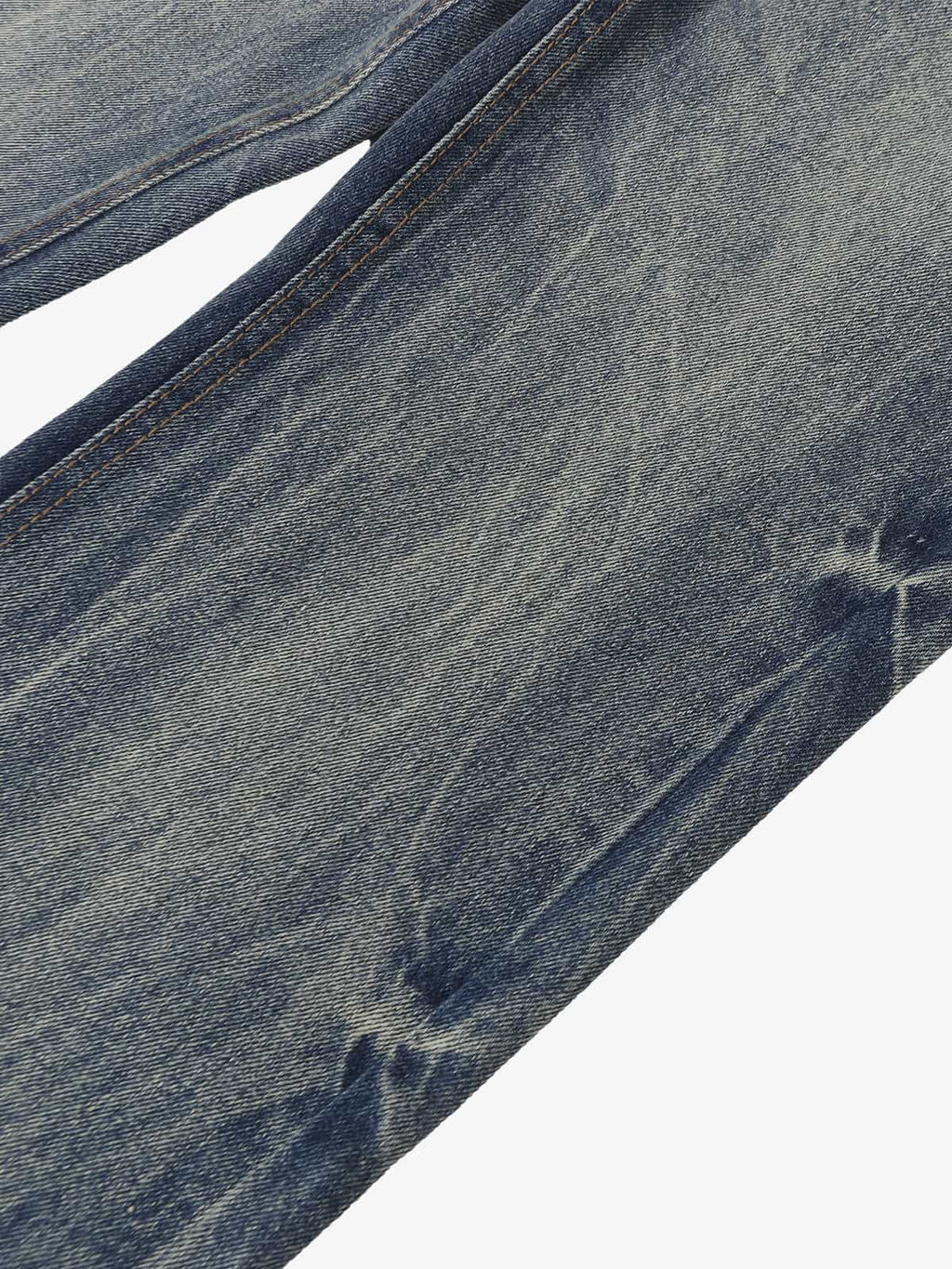 Retro Washed Faded Flared Jeans