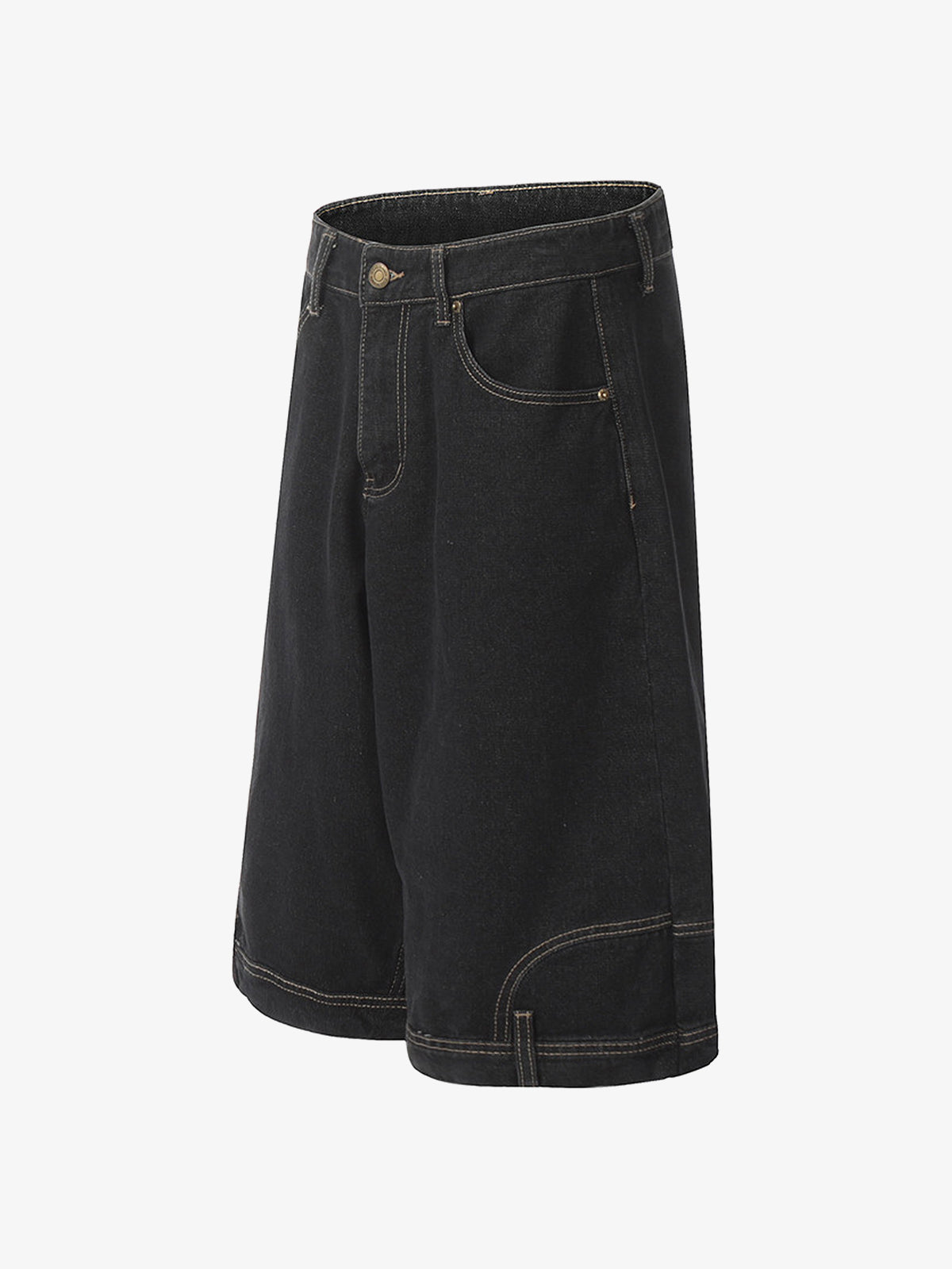 Washed Waistband Hem Jorts