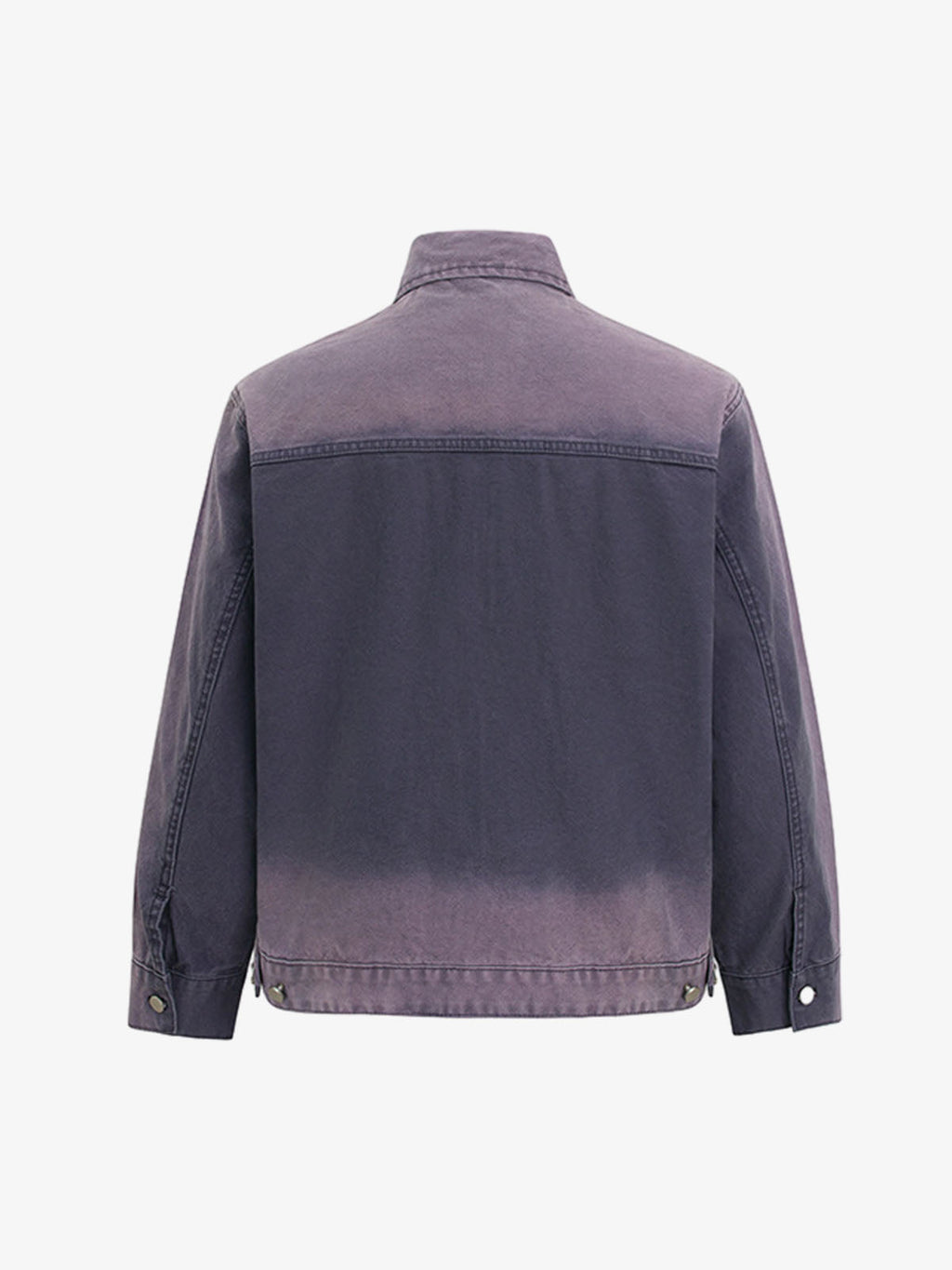 Washed Gradient Embroidered Zip Jacket