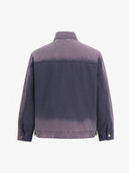 Washed Gradient Embroidered Zip Jacket