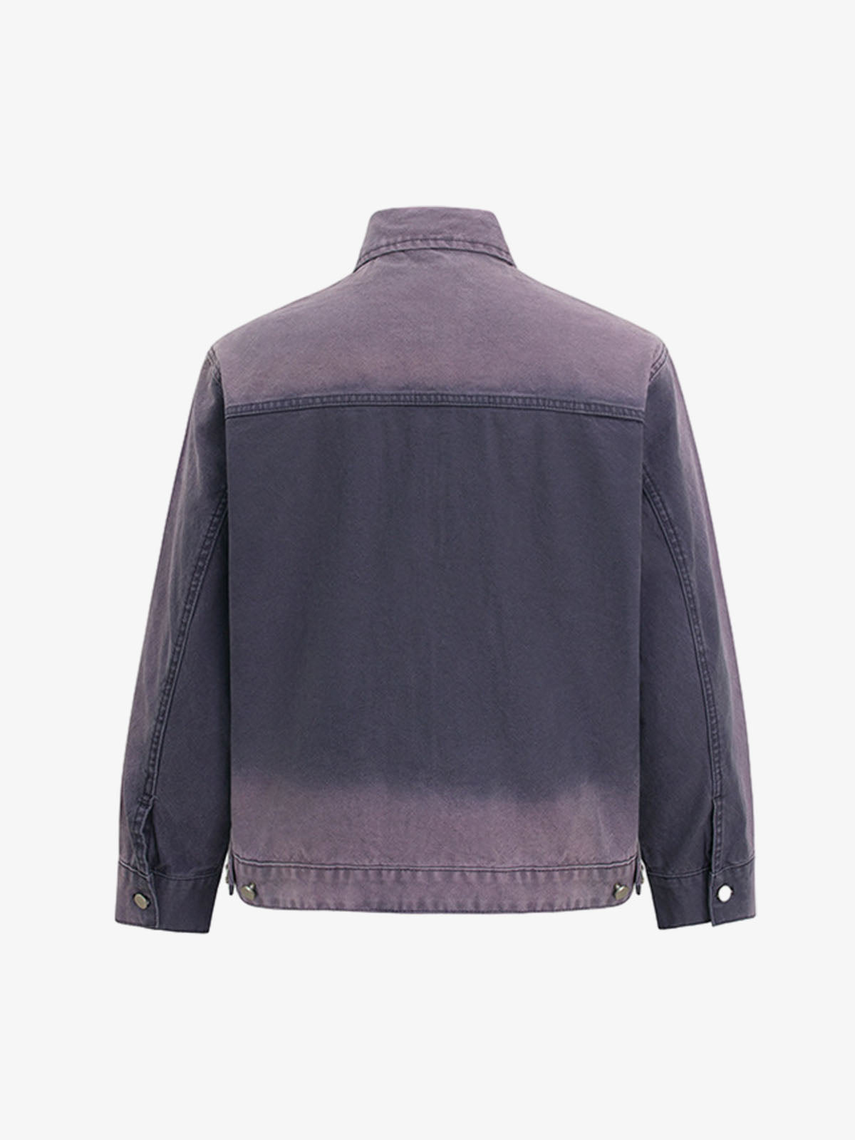 Washed Gradient Embroidered Zip Jacket