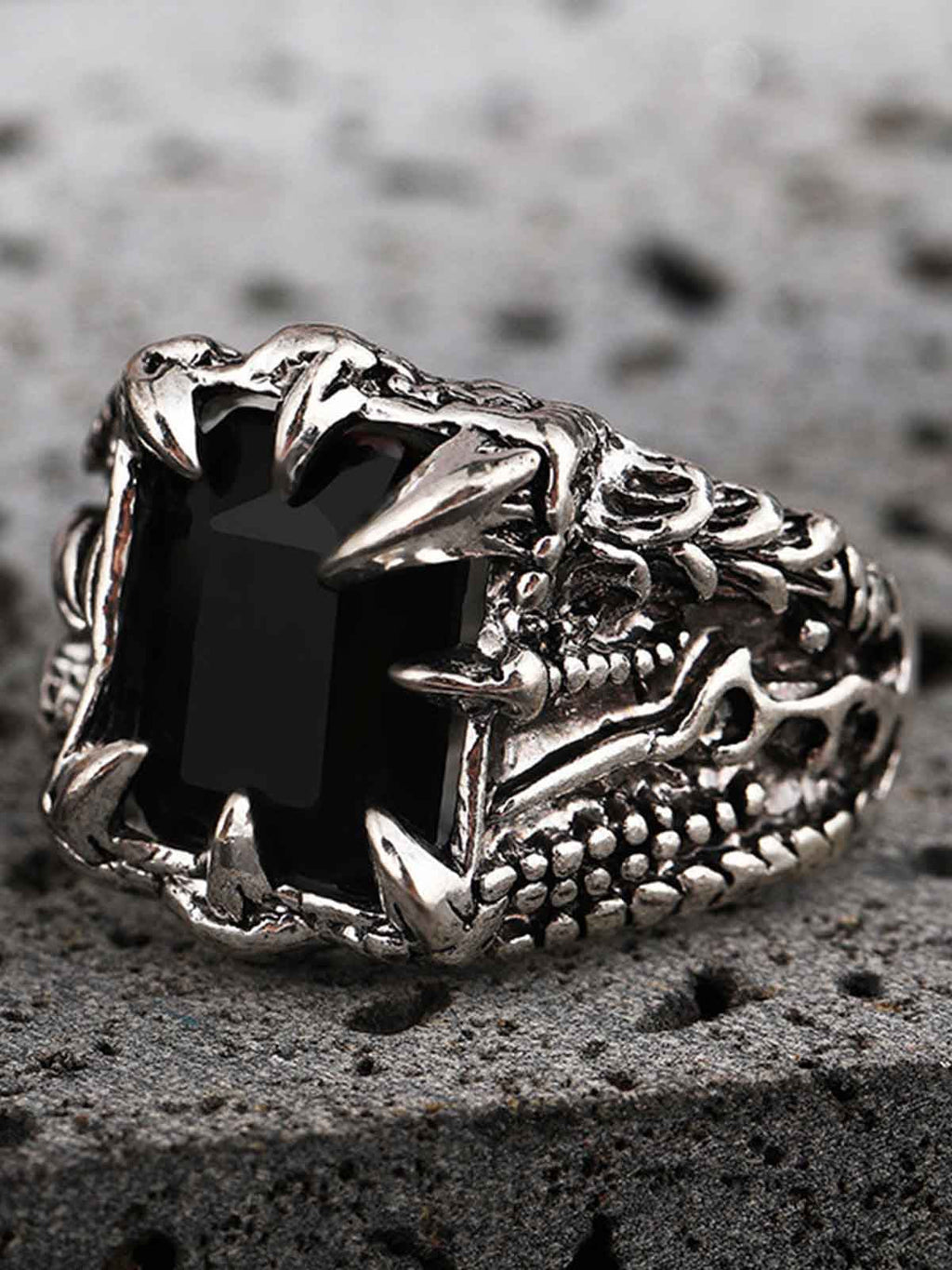 Gothic Claw Stone Open Ring