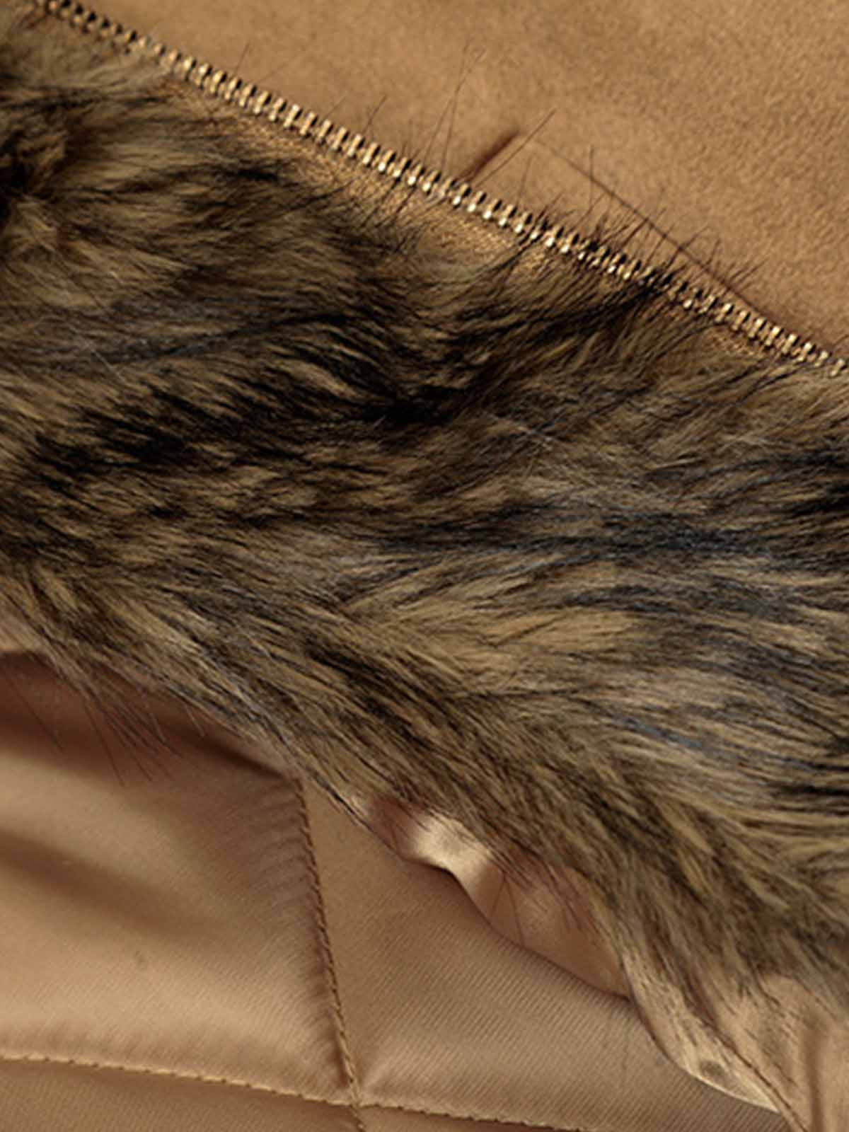 Vintage Distressed Deconstructed Faux Fur Collar Jacket