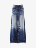 Washed Distressed Wrinkled Dyed Jeans