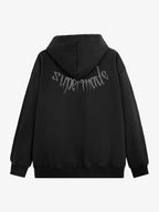 Gothic Devil Graphic Washed Hoodie