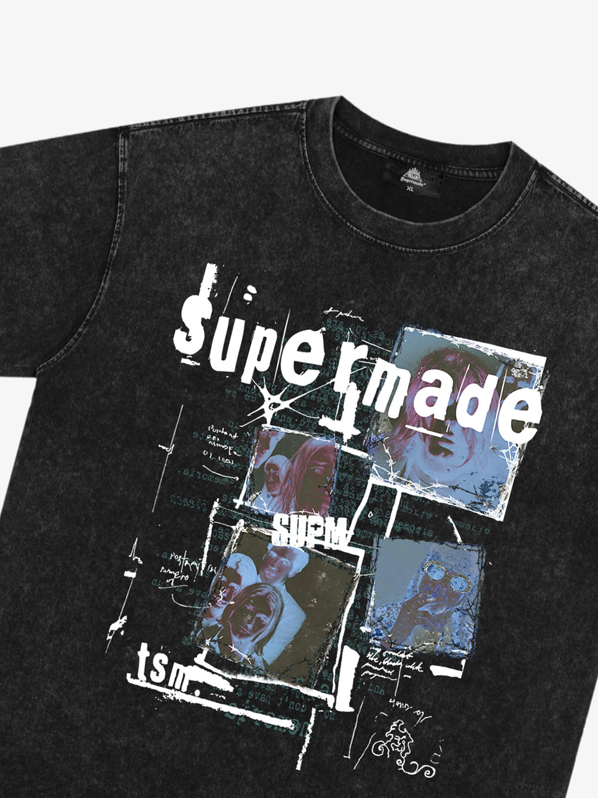 Washed Vintage Collage Graphic T-Shirt