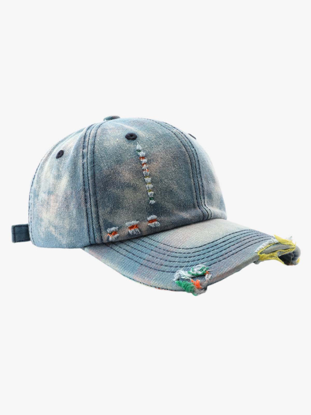 Vintage Washed Distressed Denim Baseball Cap