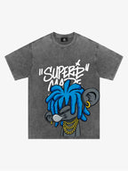 Theprecipice Graffiti Trend Blue Dreadlock Boy T-Shirt