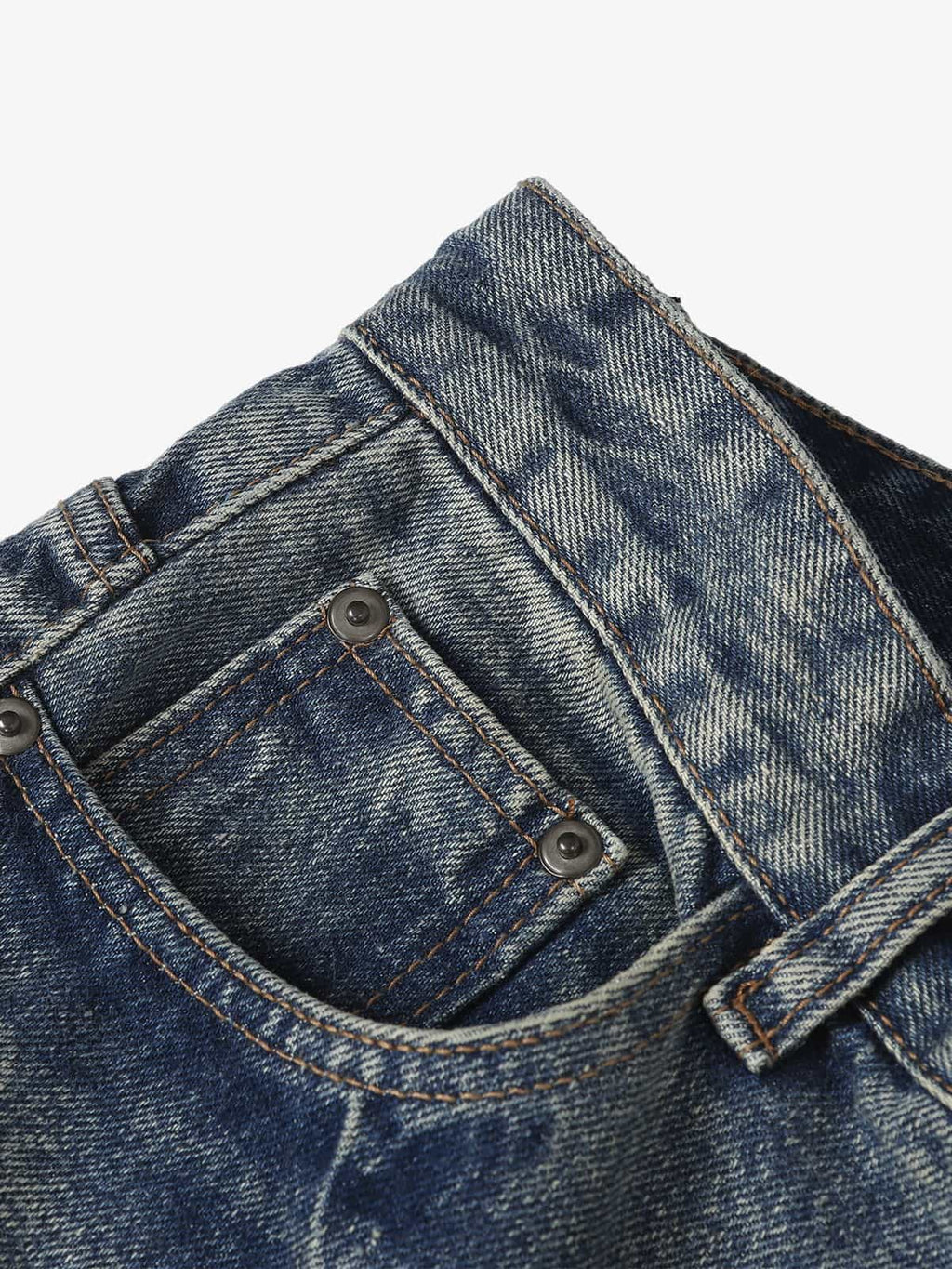 Retro Washed Faded Flared Jeans