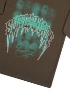 Dark Grid Skull Graphic T-Shirt