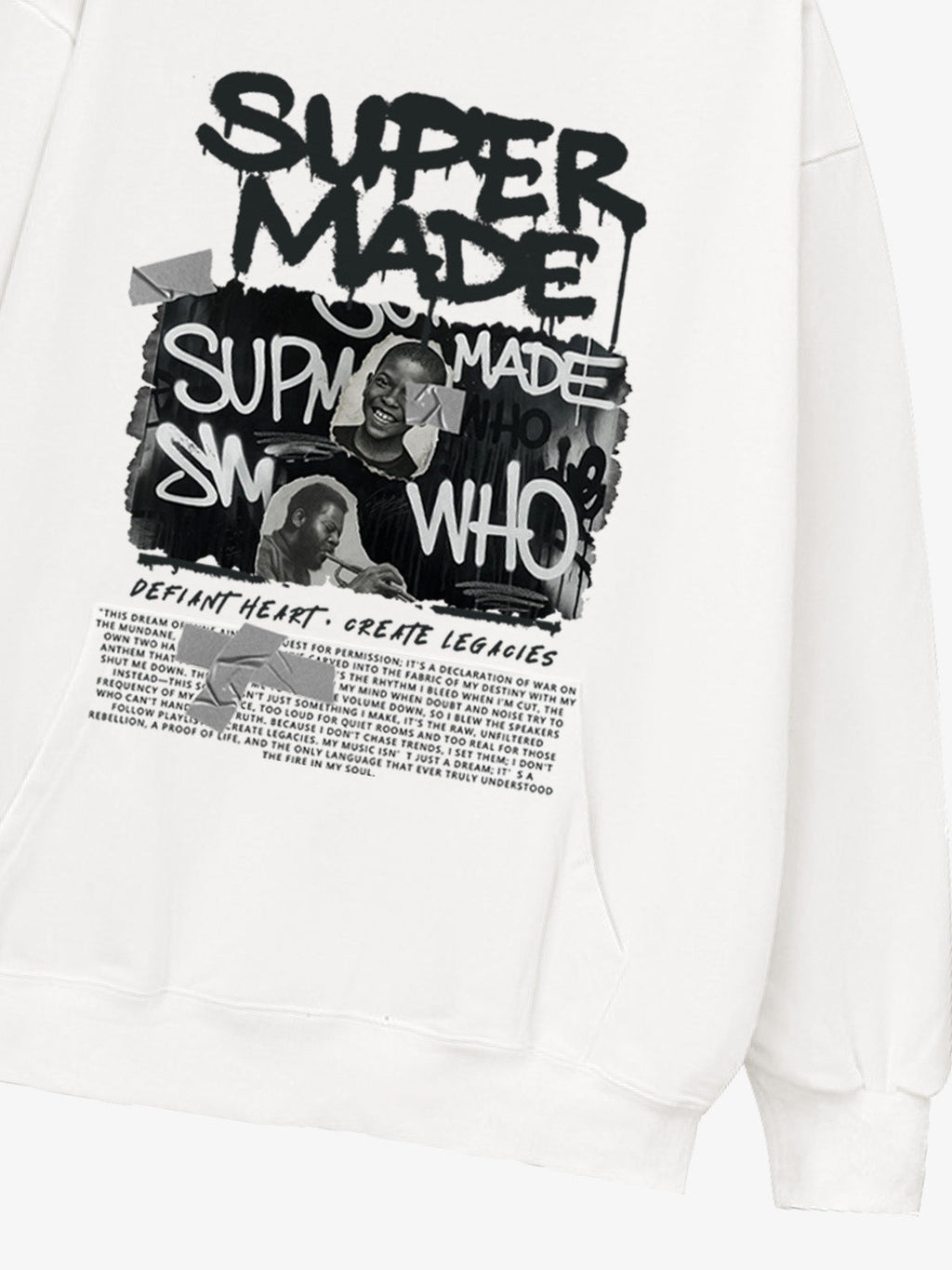 Trendy Retro Graffiti Character Hoodie