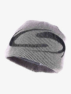 Retro High-Street Striped Graphic Knit Beanie