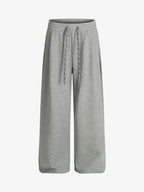 Drawstring Wide Leg Relaxed Sweatpants
