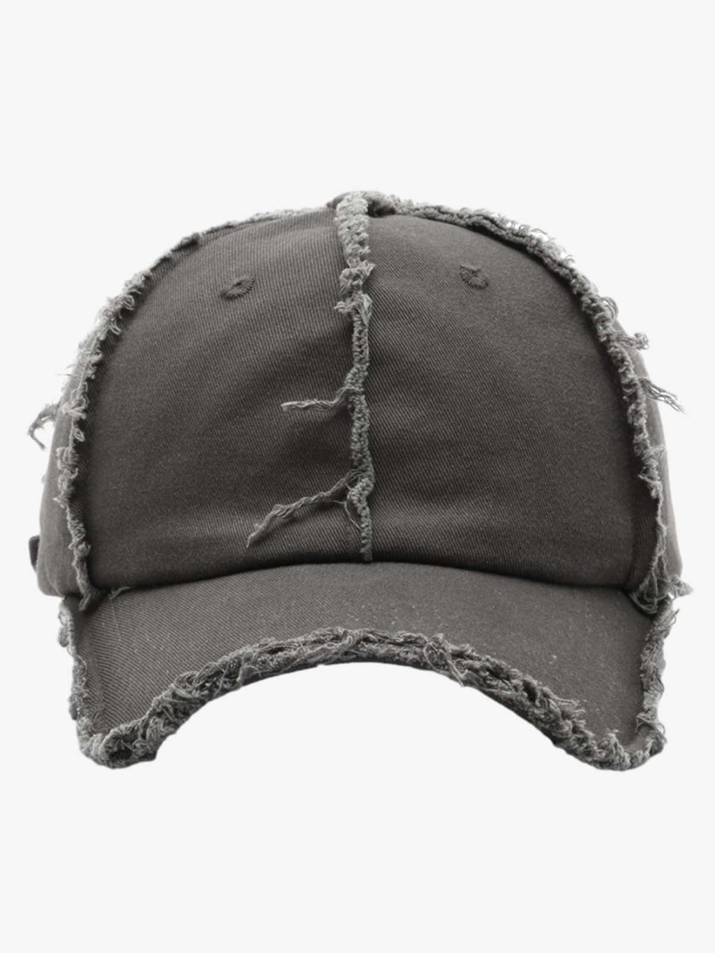 Vintage Frayed Panel Cotton Baseball Cap