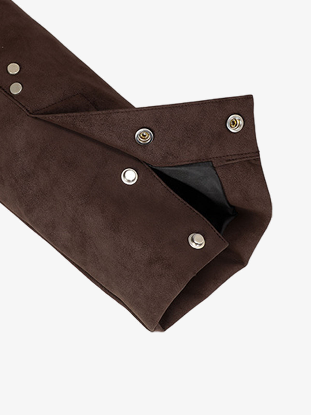 Suede Studded Zip Up Jacket